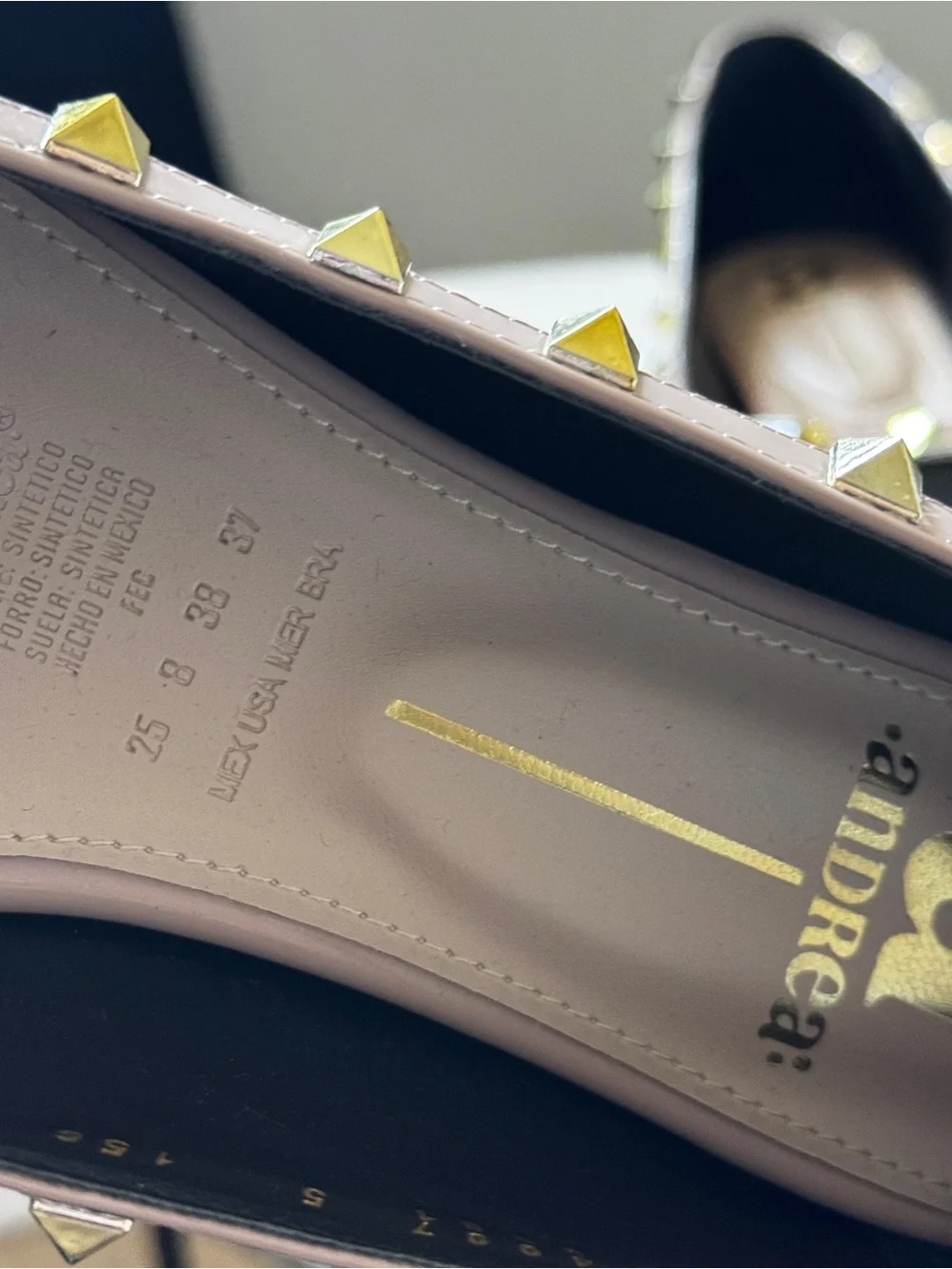 Black Patent Studded Pointed-Toe Flats